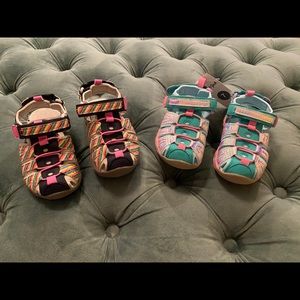 2 pairs of closed toe Cat & Jack Toddler sandals
